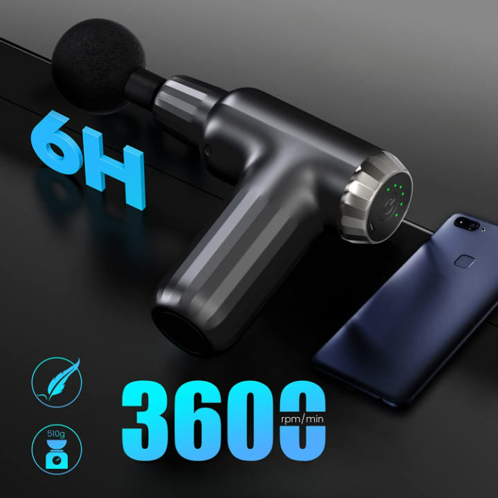 Massage Gun with 4 Heads